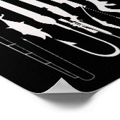 Poster Chasse Pêche Drapeau américain Décor à thème (Coin)