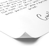 Poster Chasse simple de Baby shower neutre moderne (Coin)