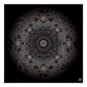 Poster Chasse un croquis foncé d'une forme qui ressemble