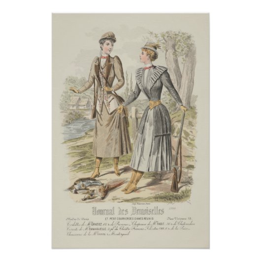 Poster Chasse vintage tenue victorienne Vintage Ad (Devant)