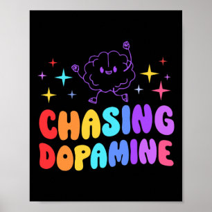 Poster Chasser Dopamine Santé mentale Esthétique