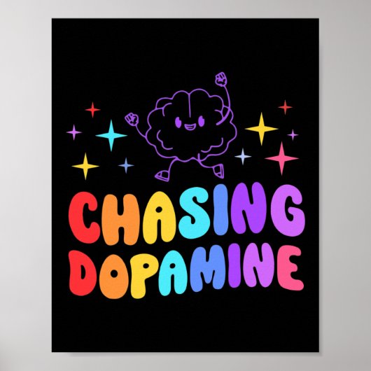 Poster Chasser Dopamine Santé mentale Esthétique (Devant)