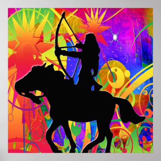 Poster Chasseur amérindien (Devant)