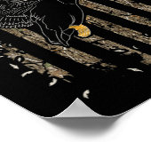 Poster Chasseur de canard Drapeau américain Chasse de sau (Coin)