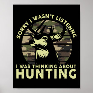 Poster Chasseur de cerfs de wapiti Drôle Chasse de cerfs