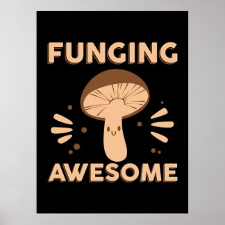 Poster Chasseur de champignons Funginf Awesome