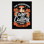 Poster Chasseur De Champignons Les Champignons Appelent (Cuisine)