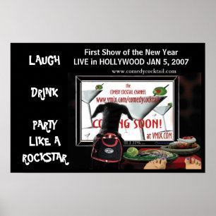Poster chasseur de l'affiche 4 de cocktail de comédie du