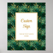 Poster Chasseur de luxe Green Gold Eucalyptus Panneau per (Devant)