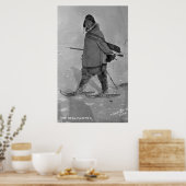 Poster Chasseur de phoque de l'Alaska avec raquettes Phot (Cuisine)