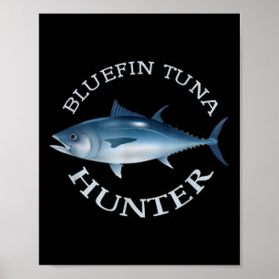 Poster Chasseur de Thon Rouge, T Shirt de pêche en eau sa