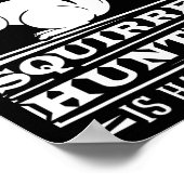 Poster Chasseur d'écureuils Marmottes Chasse de fusils Ch (Coin)