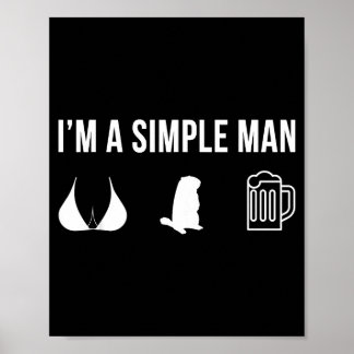 Poster Chasseur d'homme simple chasse de marmotte sauvage