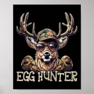 Poster Chasseur d'œufs Cerf Buck Camo Casquette Cerf Chas