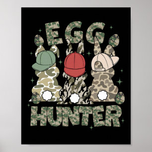 Poster Chasseur d'œufs Cerf Buck Camo Casquette Cerf Chas