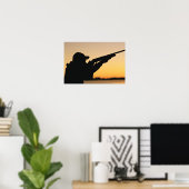 Poster Chasseur et pistolet (Bureau à domicile)