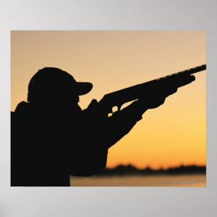 Poster Chasseur et pistolet