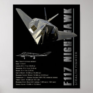 Poster Chasseur furtif F-117 Nighthawk-spec 