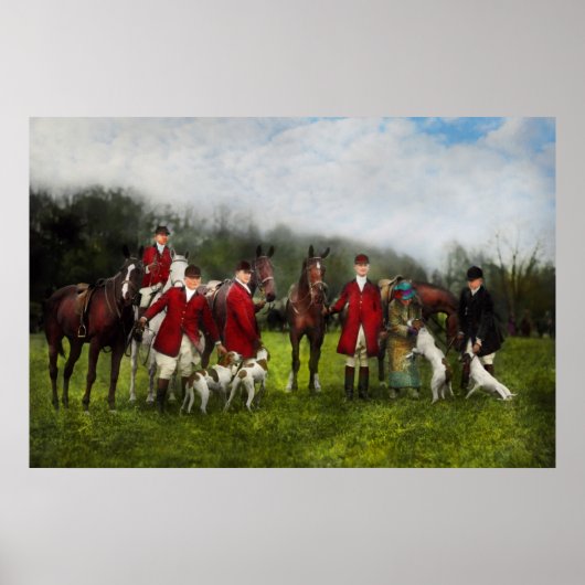 Poster Chasseur - La chasse au renard - Tally-ho 1924 (Devant)