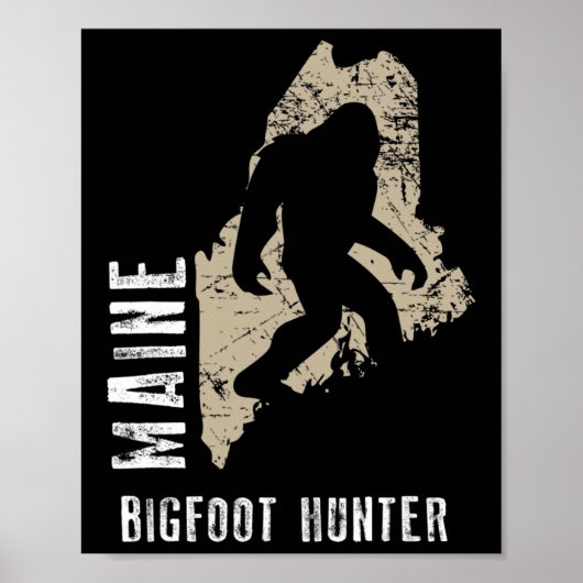 Poster Chasseur Maine Bigfoot (Devant)
