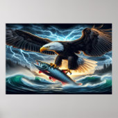 Poster Chasseur Majestic d'aigles chauves (Devant)