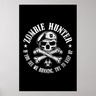 Poster chasseur zombie mort-vivant