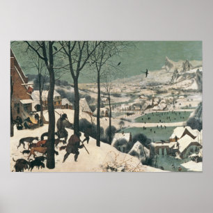 Poster Chasseurs dans la neige - janvier, 1565
