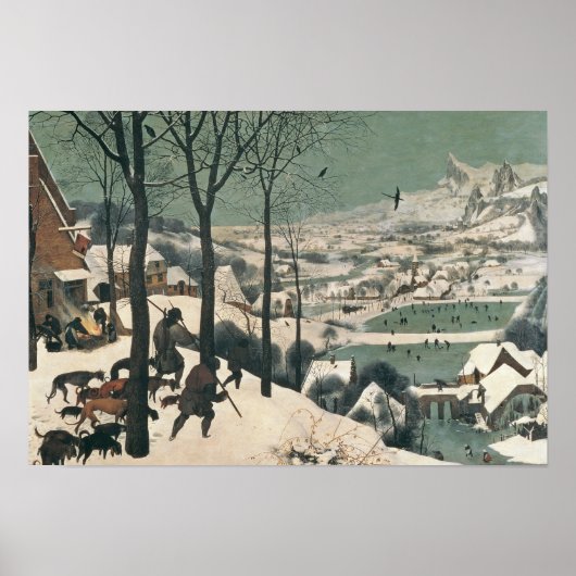 Poster Chasseurs dans la neige - janvier, 1565 (Devant)