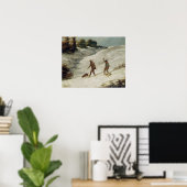 Poster Chasseurs dans la neige ou les braconniers (Bureau à domicile)