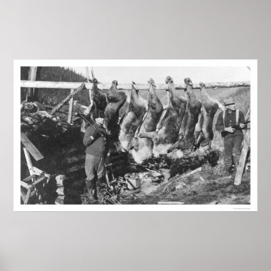 Poster Chasseurs de caribou Alaska 1928 (Devant)