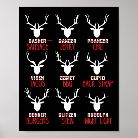 Poster Chasseurs De Cerfs De Noël Drôle Tout Père Noël Re (Devant)