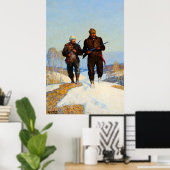 Poster Chasseurs de cerfs par Newell Convers Wyeth (Bureau à domicile)