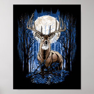 Poster Chasseurs Deer Chasse Big Whitetail Buck