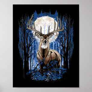 Poster Chasseurs Deer Chasse Big Whitetail Buck