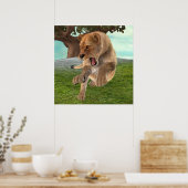 Poster Chasseuse Lionne (Cuisine)