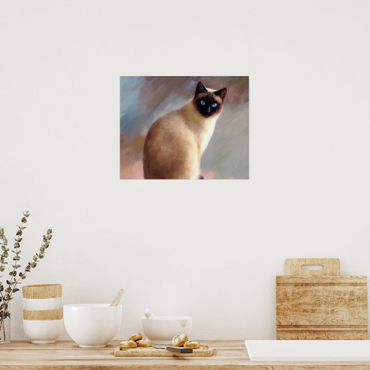 Poster Chat 613 siamese (Cuisine)