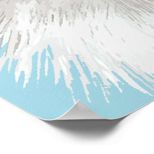 Poster Chat à fleurs blanc doux (Coin)