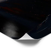 Poster Chat à gingembre contemplatif | Ciel nocturne étoi (Coin)