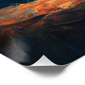 Poster Chat à gingembre contemplatif | Starry Night Sky A (Coin)
