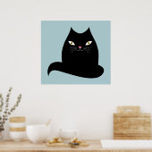 Poster Chat à nez rose (Cuisine)
