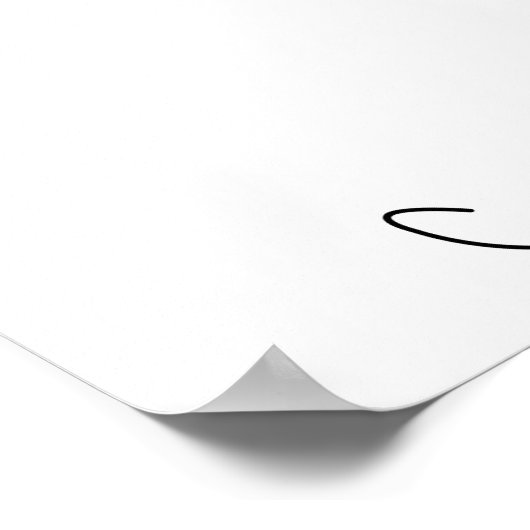 Poster Chat à trait (Coin)