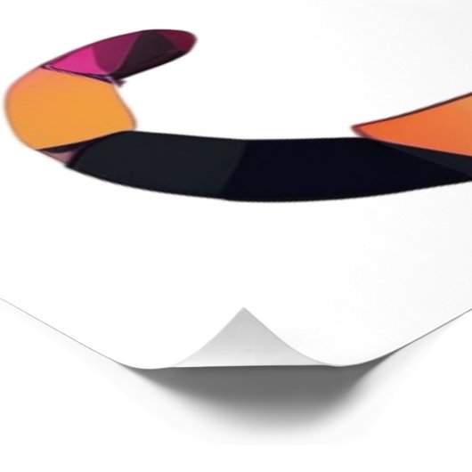 Poster Chat Abstrait (Coin)