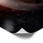 Poster Chat abyssinien avec Noël Festif du Père Noël (Coin)