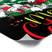 Poster Chat amusant Arbre de Noël Joyeux Catmess Chats Am (Coin)