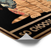 Poster Chat Amusant Samurai Tout Vous Tuera (Coin)