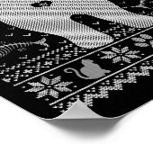 Poster Chat amusant Vilain Sweat de Noël Famille Correspo (Coin)