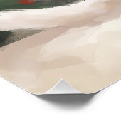 Poster Chat Angora turc en Noël de neige (Coin)