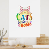 Poster Chat Art Chats Bless Home (Cuisine)