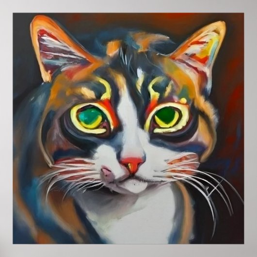 Poster Chat asiatique (Devant)