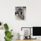 Poster chat attrapé un lézard (Bureau à domicile)